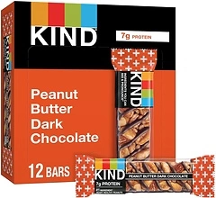 KIND Bars, Peanut Butter Dark Chocolate, Gluten Free, 1.4oz, 12 Count