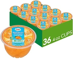 Dole Fruit Bowls Mandarin Oranges in Juice Snacks, 4oz, 36 Total Cups