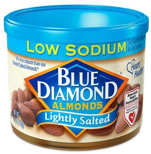 Blue Diamond Almonds, Lightly Salted, Low Sodium, 6 Ounce