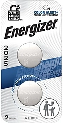 Energizer 2025 Batteries (2 Pack), 3V Lithium Coin Batteries With 3-in-1 Child Shield