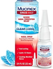 Mucinex Sinus-Max Nasal Spray, 12 Hour Decongestant, 3/4 Fl Oz (22ML)
