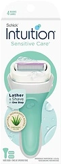Schick Intuition Women's Razors, Sensitive Skin, 1 Razor & 2 Blades
