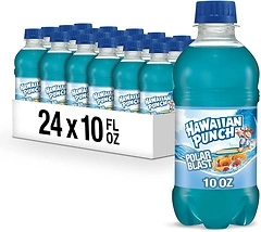Hawaiian Punch Polar Blast Fruit Juice Drink, 10 Fl Oz Bottles, 24 Count