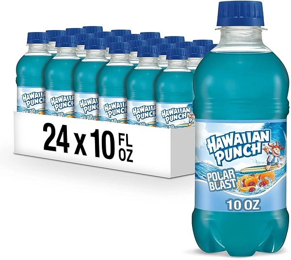 Hawaiian Punch Polar Blast Fruit Juice Drink, 10 Fl Oz Bottles, 24 Count