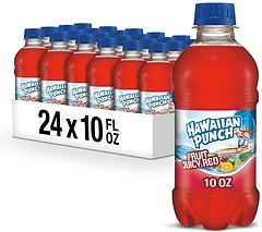 Hawaiian Punch Fruit Juicy Red Drink, 10 Fl Oz Bottles, 24 Count, Ready-to-drink