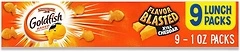 Goldfish Flavor Blasted Xtra Cheddar Cheese Crackers, 0.9 oz, 9 Count Tray
