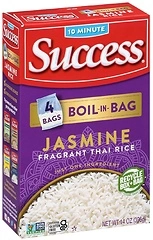 Success Boil-in-Bag Rice, Thai Jasmine Rice, Quick Rice Meals, 14-Ounce Box