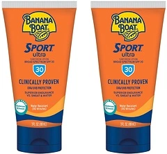 Banana Boat Sport Ultra SPF 30 Sunscreen Lotion, 3oz, Twin Pack