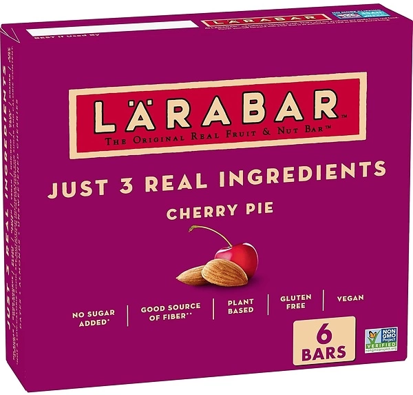 Larabar Cherry Pie, Gluten Free Vegan Fruit & Nut Bars, 1.7 oz bars, 6 ct