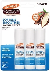 Palmer's Cocoa Butter Swivel Stick with Vitamin E, Lip Balm, Moisturizer Stick, Pack of 3
