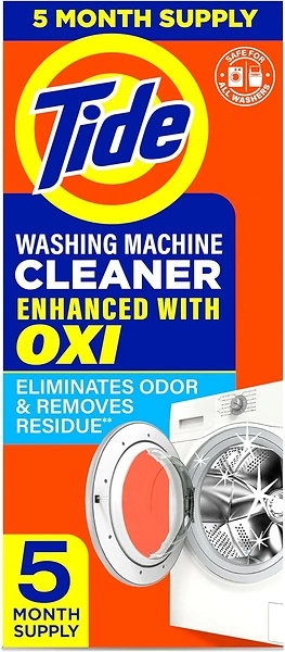 Tide Washing Machine Cleaner with Oxi for Front and Top Loaders, 5 Month Supply