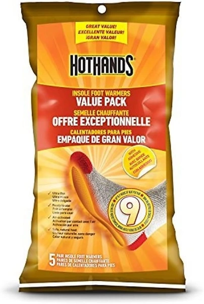 HotHands Insole Foot Warmers With Adhesive Value Pack (5-Pairs) (HFINS5PRUPDQE)