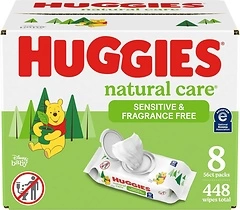 Huggies Natural Care Baby Wipes, Unscented, Hypoallergenic, 448 Wipes