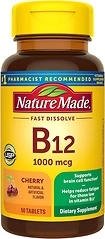 Nature Made Vitamin B12 1000 mcg, Sublingual for Energy Metabolism, 50 Tablets
