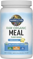 Tasty Organic Vanilla Meal Replacement Shake, 20g Plant-Based Protein, 2.3 LB