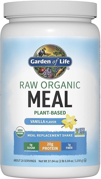 Tasty Organic Vanilla Meal Replacement Shake, 20g Plant-Based Protein, 2.3 LB