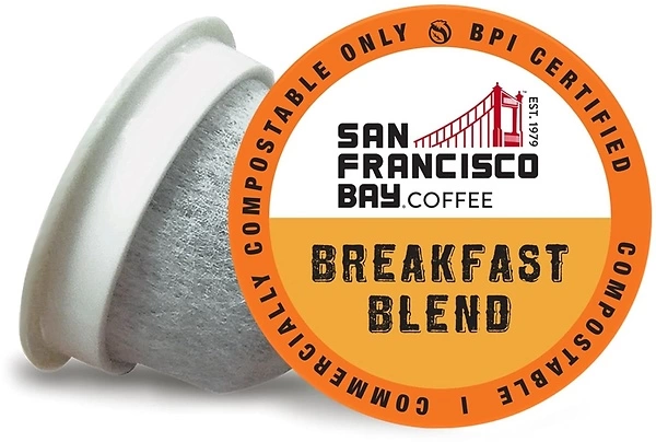 San Francisco Bay Compostable Coffee Pods, Breakfast Blend, 80 Ct, Keurig 2.0 Compatible