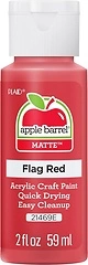 Apple Barrel Acrylic Paint in Assorted Colors (2 oz), 21469, Flag Red