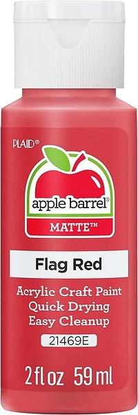 Apple Barrel Acrylic Paint in Assorted Colors (2 oz), 21469, Flag Red
