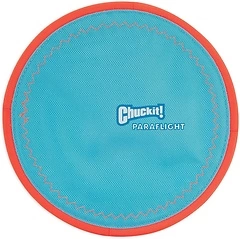 Chuckit! Paraflight Flying Disc Dog Toy - Water Floating Flyer - Durable Nylon Construction with Soft Rubber Edges - For Medium and Large Dogs - Size ...