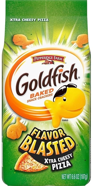 Goldfish Flavor Blasted Xtra Cheesy Pizza Crackers, 6.6 oz. Bag