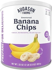 Augason Farms Sweetened Banana Chips, Emergency Food Supply, 31 Servings