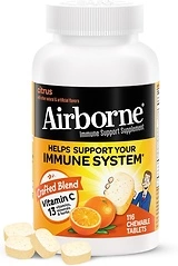 Airborne 1000mg Vitamin C Chewable Tablets with Zinc, 116 Count, Citrus Flavor
