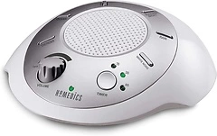 Homedics SoundSleep White Noise Machine, Silver, 6 Relaxing Nature Sounds