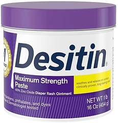 Desitin Maximum Strength Baby Diaper Rash Cream, 40% Zinc Oxide, 16 oz