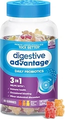 Digestive Advantage Probiotics For Digestive Health, Probiotic Gummies & Vit D, Daily Probiotics For Women &Men Occasional Bloating, Minor Abdominal D...