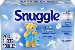 Snuggle Fabric Softener Dryer Sheets, Blue Sparkle, 200 Count