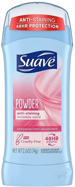 Suave Deodorant Antiperspirant & Deodorant Stick 48-hour Odor and Wetness Protection Powder Deodorant for Women 2.6 oz