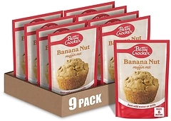 Betty Crocker Banana Nut Muffin Mix, Made With Walnuts, 6.4 oz. (Pack of 9)