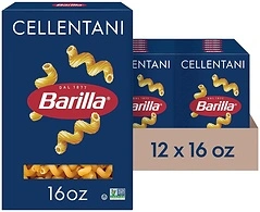 Barilla Cellentani Pasta, 16 oz. Box, Non-GMO, Pack of 12