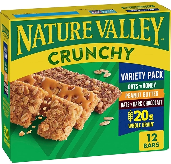 Nature Valley Crunchy Granola Bars, Variety Pack, 12 Bars, 8.94 OZ (6 Pouches)