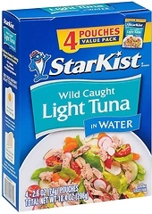 StarKist Chunk Light Tuna in Water, 2.6 Oz, Pack of 4