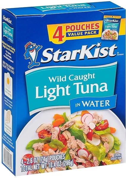 StarKist Chunk Light Tuna in Water, 2.6 Oz, Pack of 4