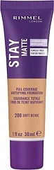 Rimmel London Stay Matte Liquid Mousse Foundation, 200 Soft Beige, Oil-Free, 1oz