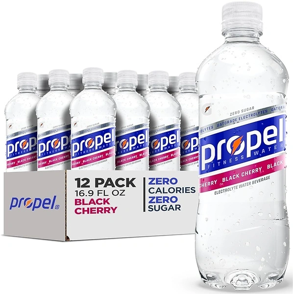 Propel Electrolyte Enhanced Water, Black Cherry, Zero Calorie, 16.9 fl oz, 12 Pack