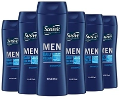 Suave Men 2 in 1 Shampoo and Conditioner Ocean Charge 12.6 Fl Oz (Pack of 6)