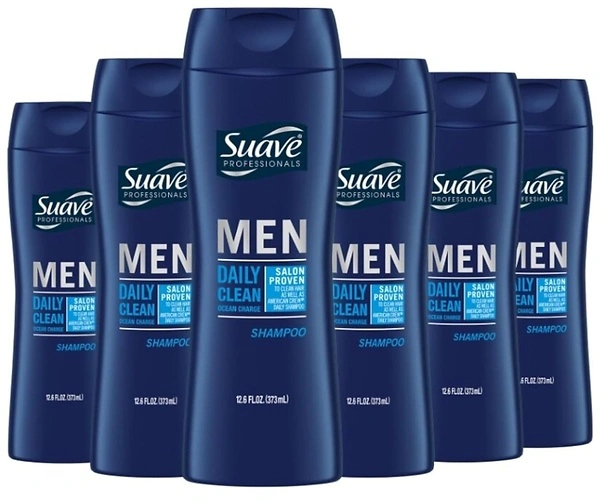 Suave Men 2 in 1 Shampoo and Conditioner Ocean Charge 12.6 Fl Oz (Pack of 6)