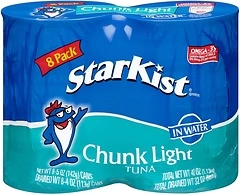 StarKist Chunk Light Tuna in Water, 5 oz (8 Pack), Wild Caught, 20g Protein