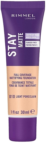 Rimmel Stay Matte Foundation, Light Porcelain, 1 Fluid Ounce