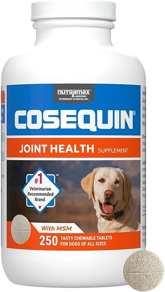 Nutramax Cosequin Maximum Strength Joint Health Supplement for Dogs, 250 Tablets