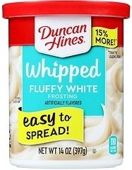 Duncan Hines Whipped Fluffy White Flavored Frosting, 14 oz.