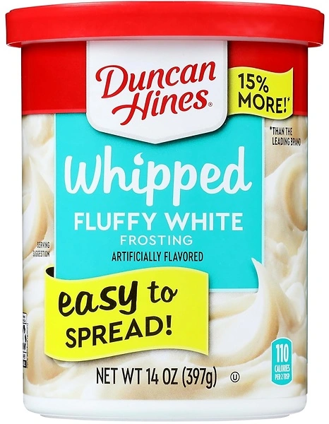 Duncan Hines Whipped Fluffy White Flavored Frosting, 14 oz.