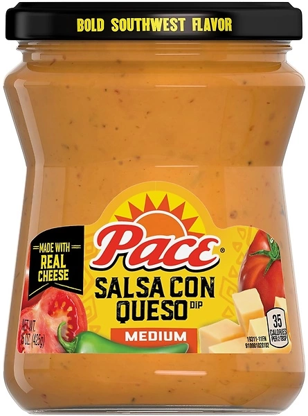 Pace Salsa Con Queso Cheese Dip, Medium, 15 Ounce Jar