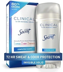 Secret Clinical Strength Antiperspirant Deodorant for Women, 2.6 oz, 72hr Protection