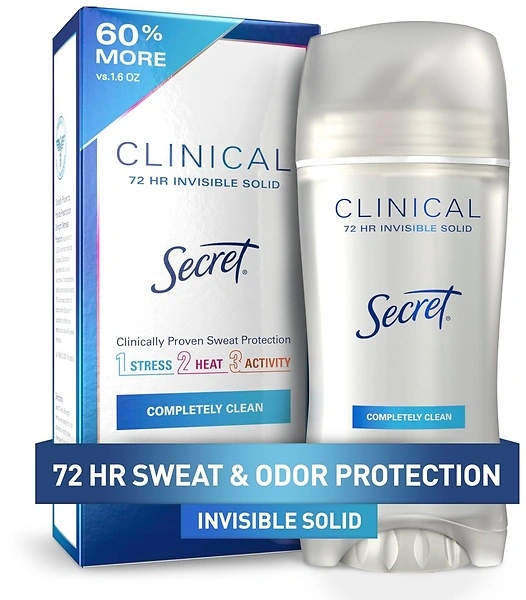 Secret Clinical Strength Antiperspirant Deodorant for Women, 2.6 oz, 72hr Protection