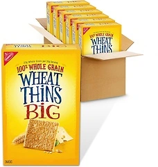 Wheat Thins BIG Whole Grain Wheat Crackers, 6 - 8 oz Boxes